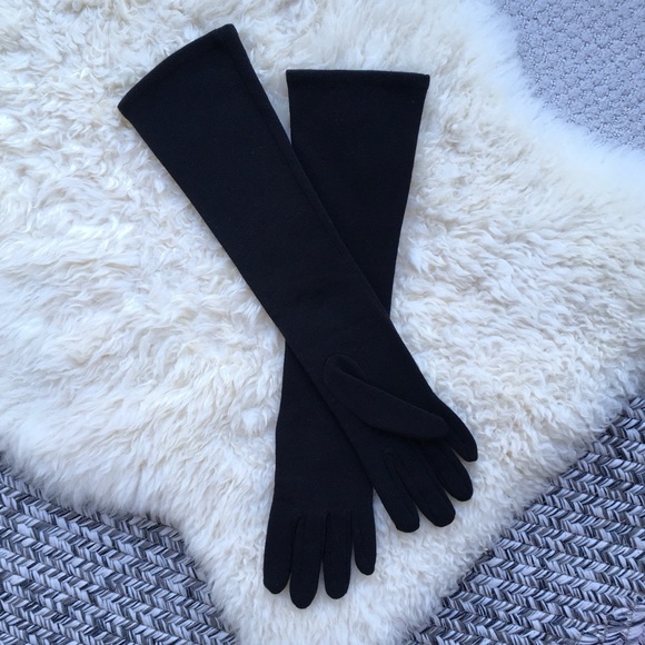 Jacob - Long Black Fitted Gloves - Picture 1 of 4